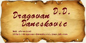 Dragovan Danesković vizit kartica